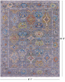 Grey Turkish Oushak Hand Knotted Wool Rug - 8' 1" X 10' 0" - Golden Nile