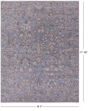 Grey Turkish Oushak Hand Knotted Wool Rug - 9' 1" X 11' 10" - Golden Nile