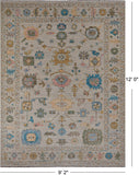 SUPER SALE Ivory Turkish Oushak Handmade Wool Rug - 9' 2" X 12' 0"