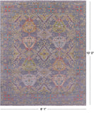 Grey Turkish Oushak Hand Knotted Wool Rug - 8' 1" X 10' 0" - Golden Nile