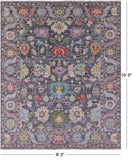 Grey Turkish Oushak Hand Knotted Wool Rug - 8' 2" X 10' 0" - Golden Nile