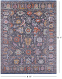 Grey Turkish Oushak Hand Knotted Wool Rug - 8' 11" X 12' 1" - Golden Nile