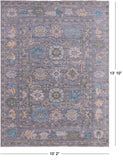 Grey Turkish Oushak Handmade Wool Rug - 10' 2" X 13' 10" - Golden Nile