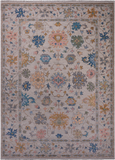 SUPER SALE Ivory Turkish Oushak Hand Knotted Wool Rug - 10' 0" X 14' 2"