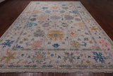 SUPER SALE Ivory Turkish Oushak Hand Knotted Wool Rug - 10' 0" X 14' 2"