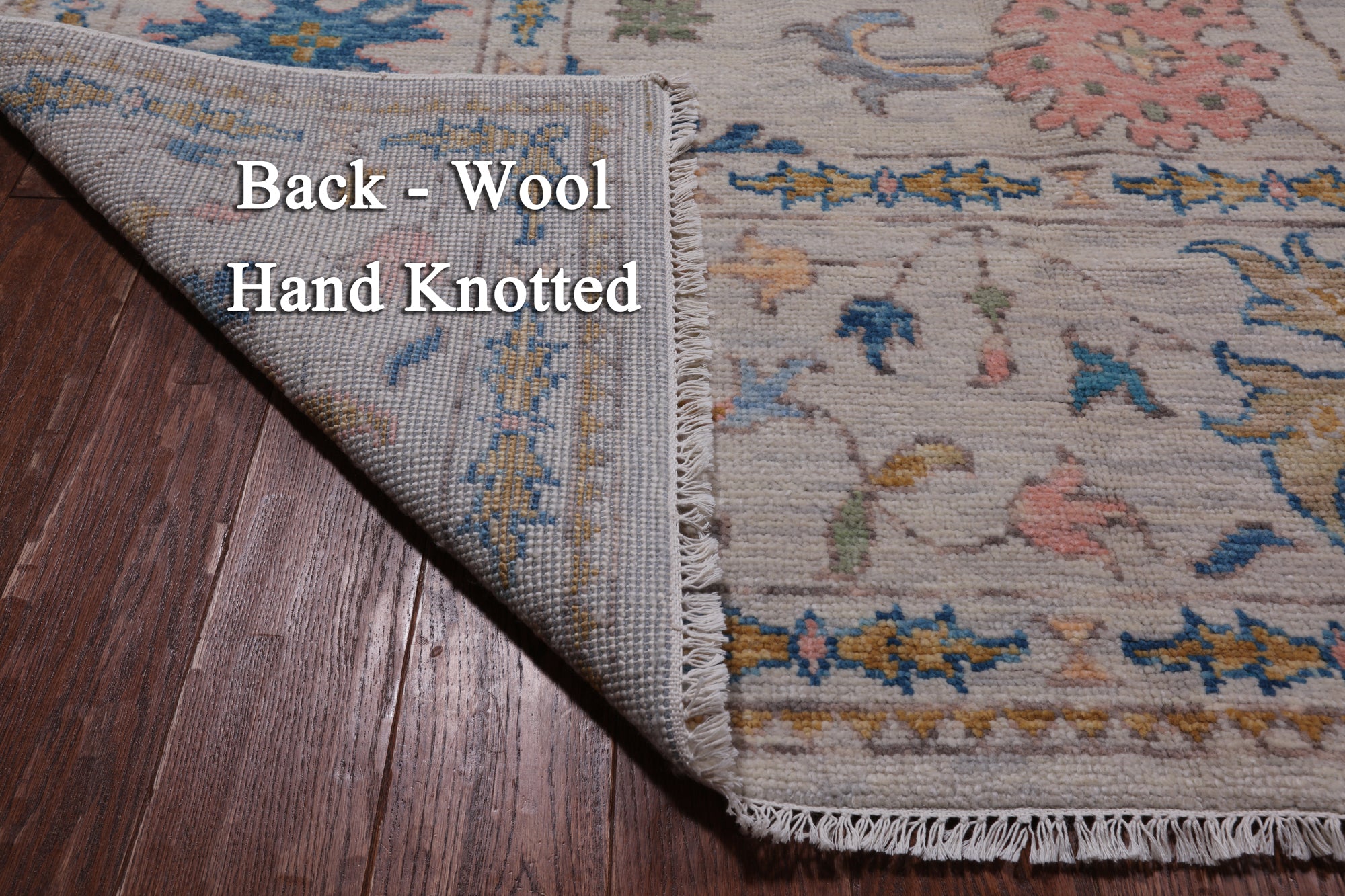 SUPER SALE Ivory Turkish Oushak Hand Knotted Wool Rug - 10' 0" X 14' 2"