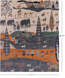 Tribal Persian Gabbeh Hand Knotted Wool Rug - 7' 11" X 9' 11" - Golden Nile