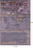 Abstract Contemporary Hand Knotted Wool & Silk Rug - 5' 10" X 9' 3" - Golden Nile