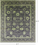 Grey Persian Tabriz Handmade Wool & Silk Rug - 8' 1" X 9' 11" - Golden Nile