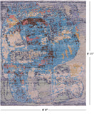 Abstract Contemporary Hand Knotted Wool Rug - 8' 0" X 9' 11" - Golden Nile