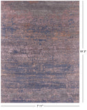 Abstract Contemporary Hand Knotted Wool & Silk Rug - 7' 11" X 10' 2" - Golden Nile