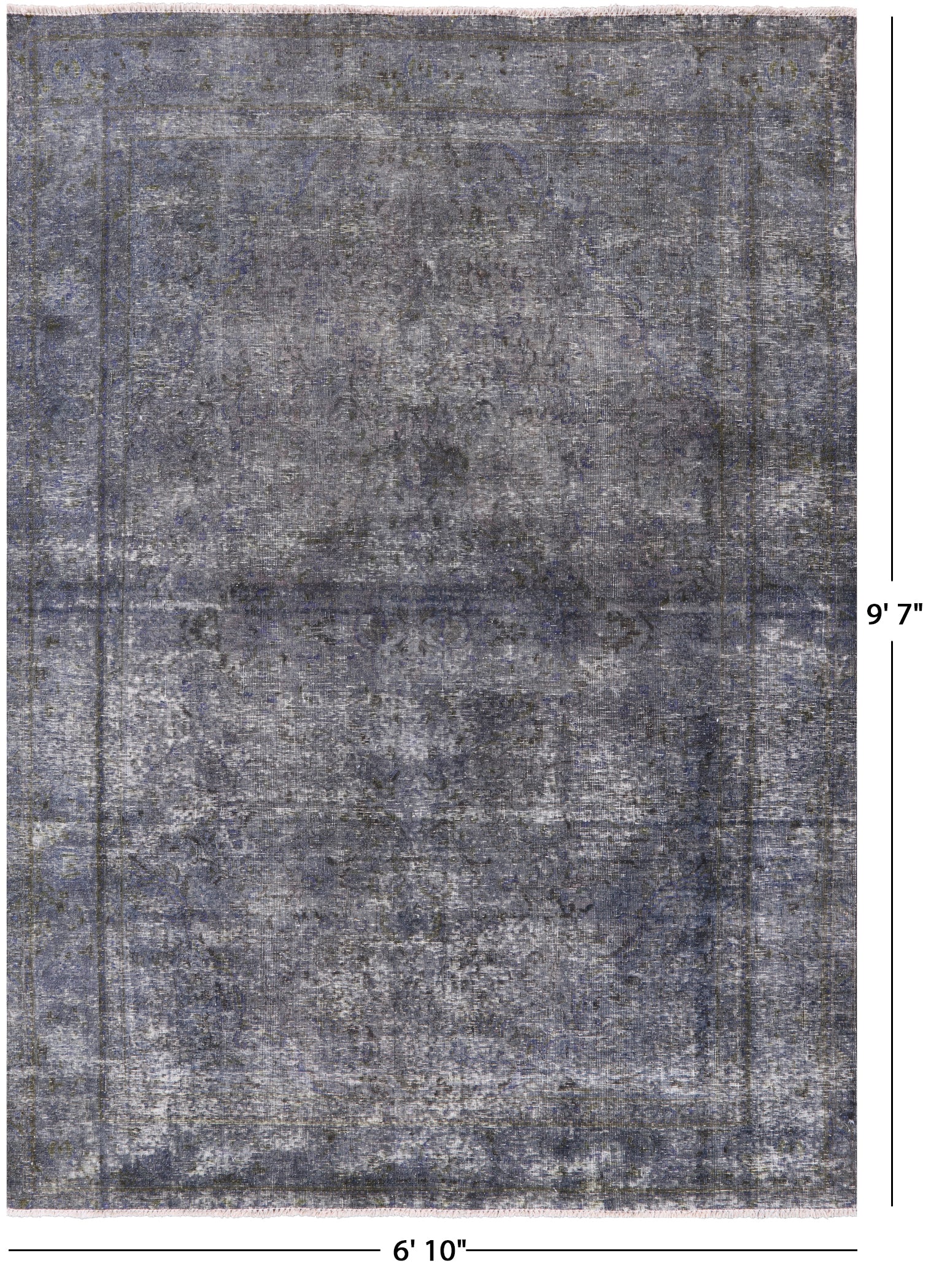 Persian Overdyed Hand Knotted Area Rug - 6' 10" X 9' 7" - Golden Nile