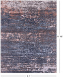 Abstract Contemporary Hand Knotted Wool & Silk Rug - 9' 2" X 11' 10" - Golden Nile