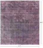 Square Persian Overdyed Handmade Area Rug - 7' 7" X 8' 4" - Golden Nile