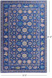 Blue Turkish Oushak Hand Knotted Wool Rug - 13' 5" X 21' 2" - Golden Nile