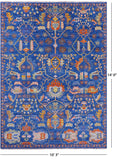 Blue Heriz Serapi Hand Knotted Wool Rug - 10' 3" X 14' 0" - Golden Nile