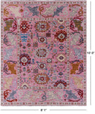 Pink Turkish Oushak Hand Knotted Wool Rug - 8' 1" X 10' 0" - Golden Nile