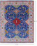 Blue Kazak Hand Knotted Wool Rug - 7' 11" X 10' 1" - Golden Nile