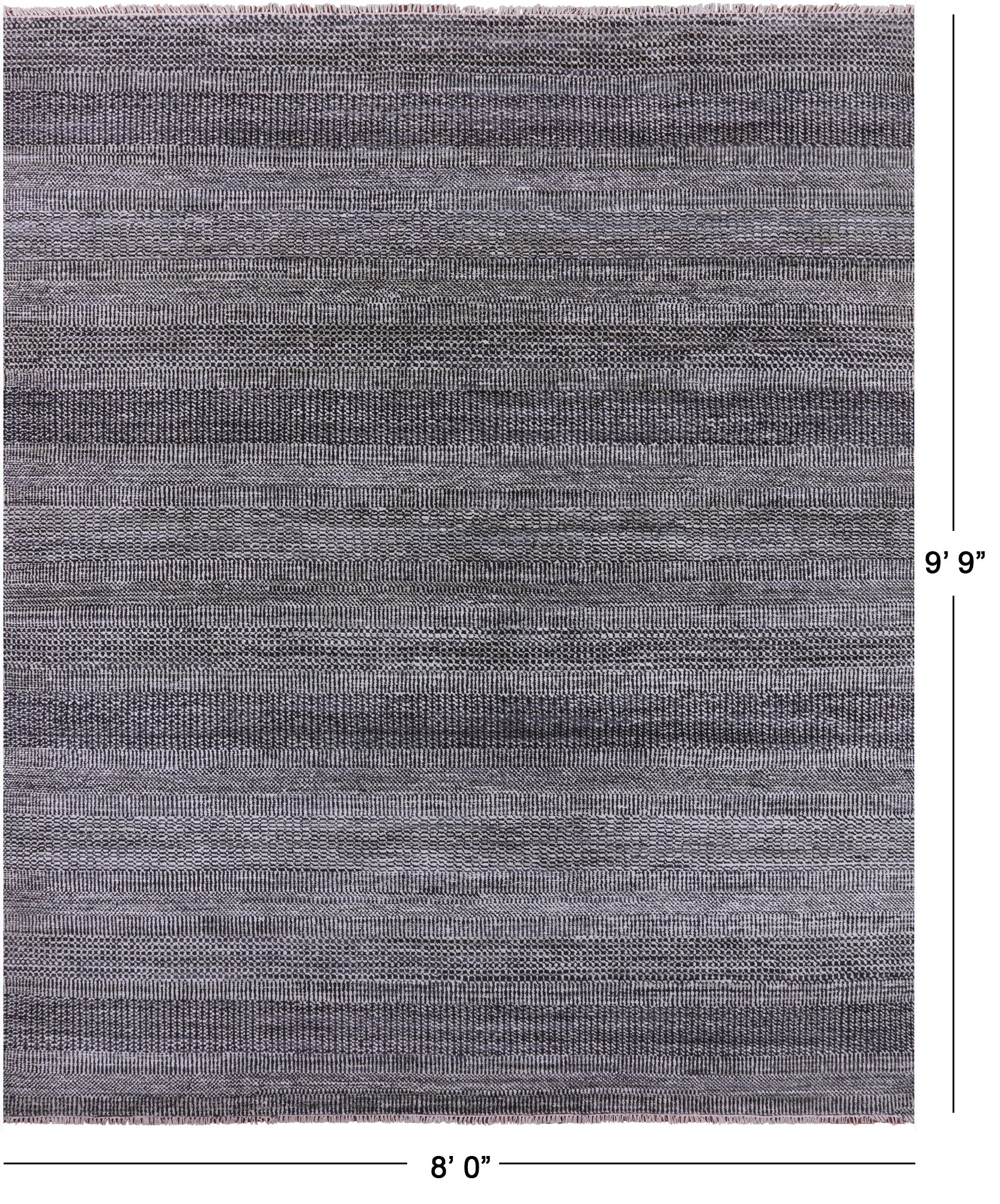 Savannah Grass Hand Knotted Wool & Silk Rug - 8' 0" X 9' 9" - Golden Nile