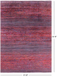 Savannah Grass Hand Knotted Wool & Silk Rug - 9' 10" X 13' 9" - Golden Nile