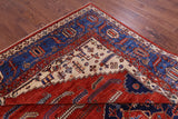 Red Persian Fine Serapi Hand Knotted Wool Rug - 9' 11" X 15' 5" - Golden Nile