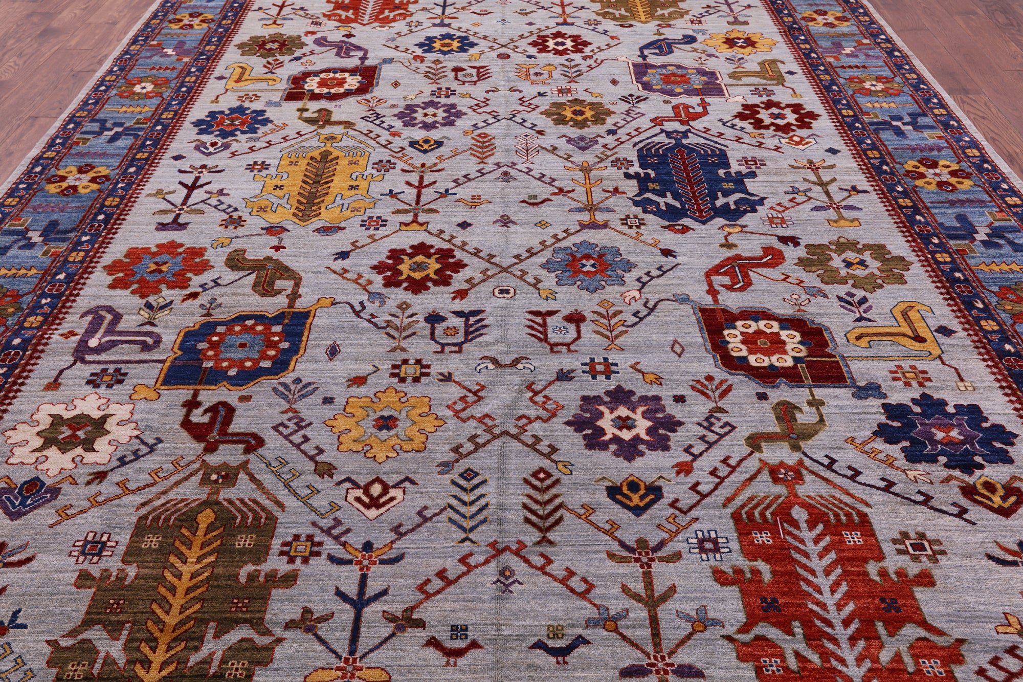 Persian Fine Serapi Hand Knotted Wool Rug - 9' 8" X 13' 9" - Golden Nile