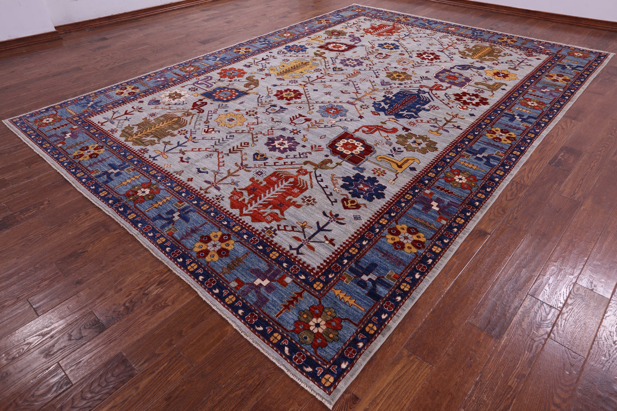 Persian Fine Serapi Hand Knotted Wool Rug - 9' 8" X 13' 9" - Golden Nile