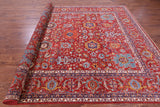 Red Persian Fine Serapi Hand Knotted Wool Rug - 8' 10" X 12' 1" - Golden Nile