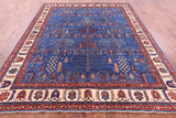 Blue Persian Ziegler Hand Knotted Wool Rug - 8' 1" X 9' 10" - Golden Nile