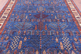 Blue Persian Ziegler Hand Knotted Wool Rug - 8' 1" X 9' 10" - Golden Nile