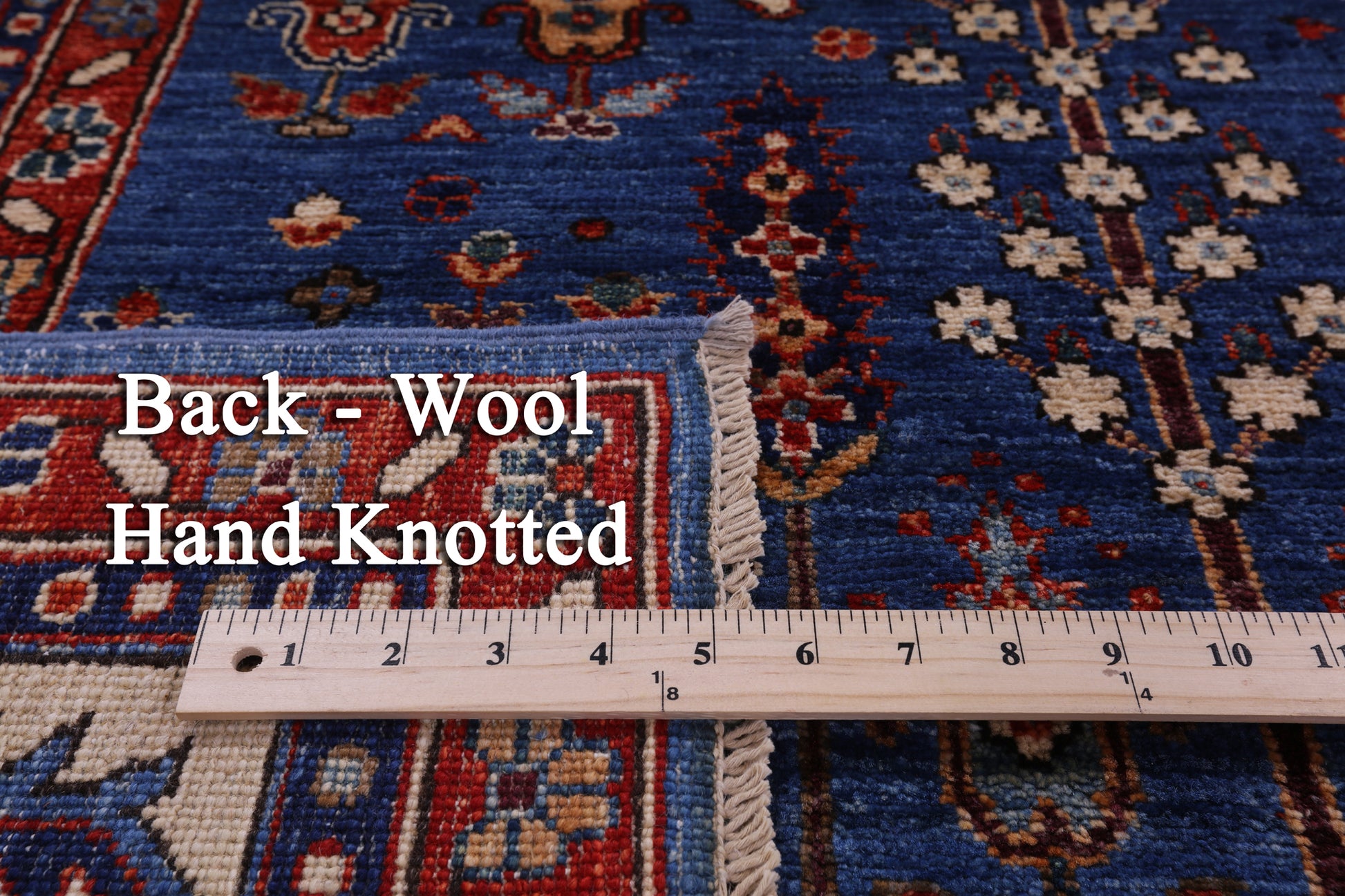 Blue Persian Ziegler Hand Knotted Wool Rug - 8' 1" X 9' 10" - Golden Nile