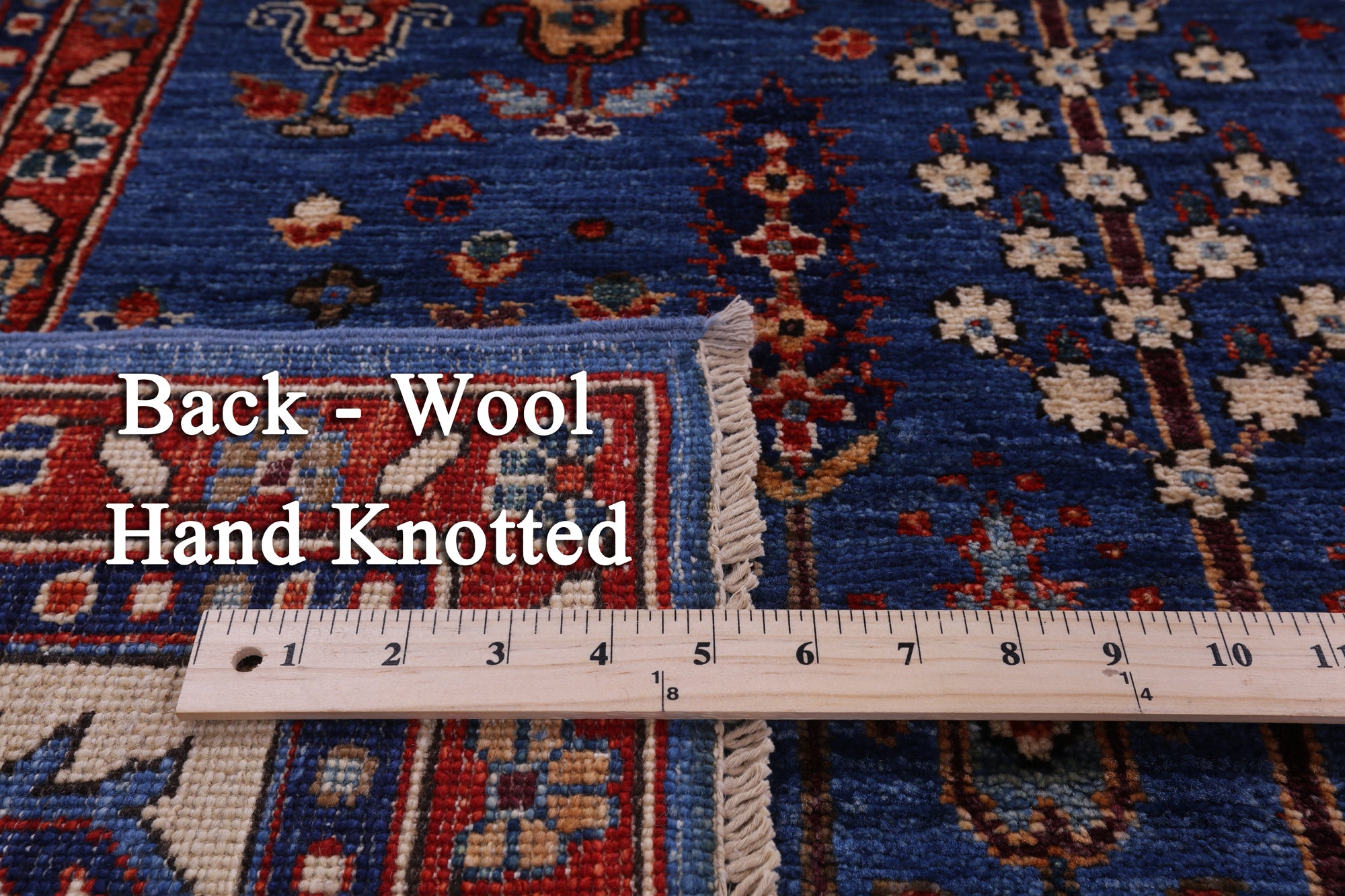 Blue Persian Ziegler Hand Knotted Wool Rug - 8' 1" X 9' 10" - Golden Nile