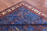 Blue Persian Ziegler Hand Knotted Wool Rug - 8' 1" X 9' 10" - Golden Nile