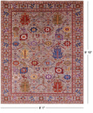Persian Fine Serapi Hand Knotted Wool Rug - 8' 1" X 9' 10" - Golden Nile