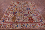 Persian Fine Serapi Hand Knotted Wool Rug - 8' 1" X 9' 10" - Golden Nile