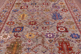 Persian Fine Serapi Hand Knotted Wool Rug - 8' 1" X 9' 10" - Golden Nile