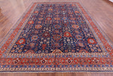 Blue Persian Fine Serapi Hand Knotted Wool Rug - 9' 9" X 13' 2" - Golden Nile