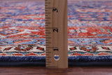 Blue Persian Fine Serapi Hand Knotted Wool Rug - 9' 9" X 13' 2" - Golden Nile