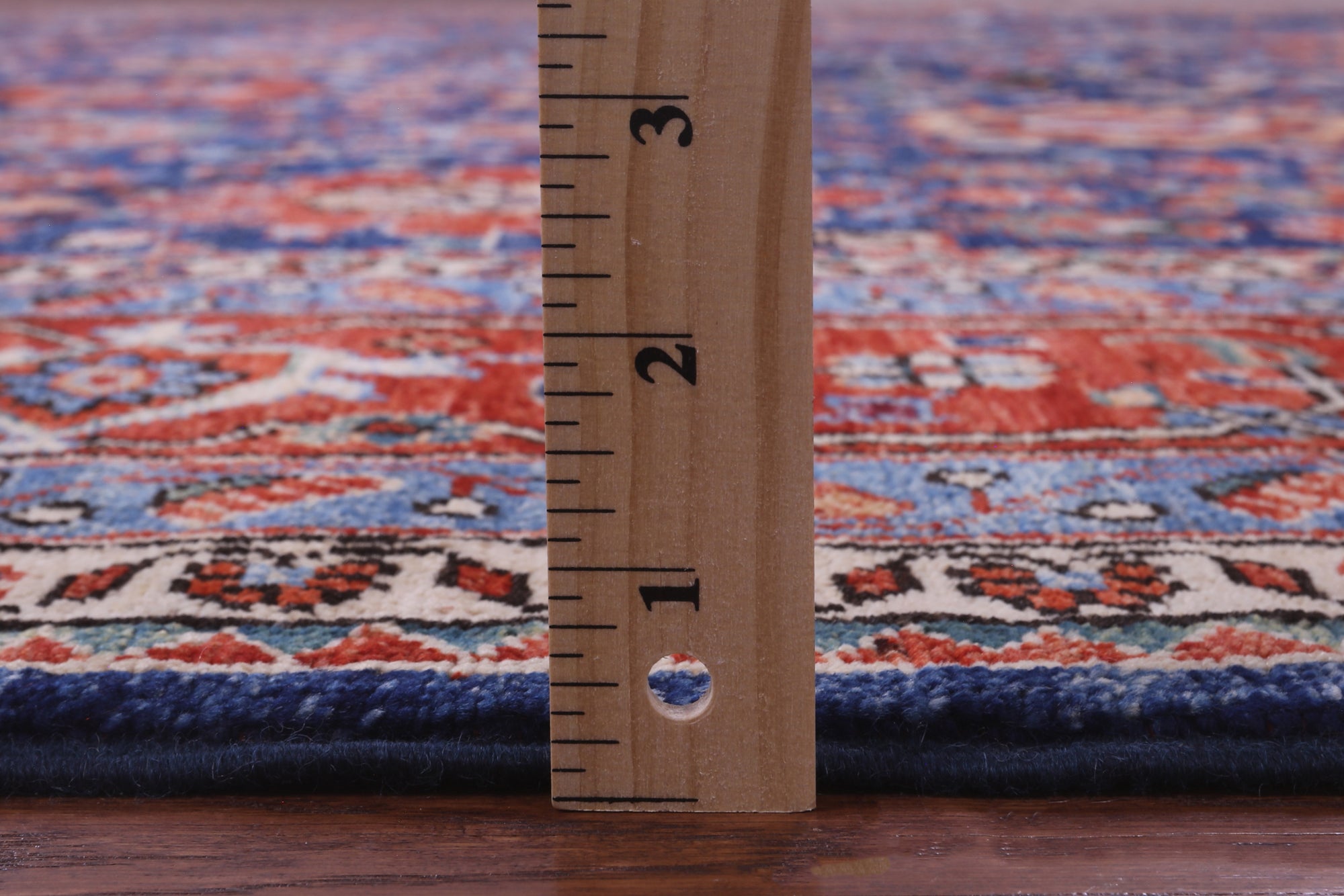 Blue Persian Fine Serapi Hand Knotted Wool Rug - 9' 9" X 13' 2" - Golden Nile