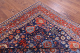 Blue Persian Fine Serapi Hand Knotted Wool Rug - 9' 9" X 13' 2" - Golden Nile