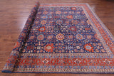 Blue Persian Fine Serapi Hand Knotted Wool Rug - 9' 9" X 13' 2" - Golden Nile