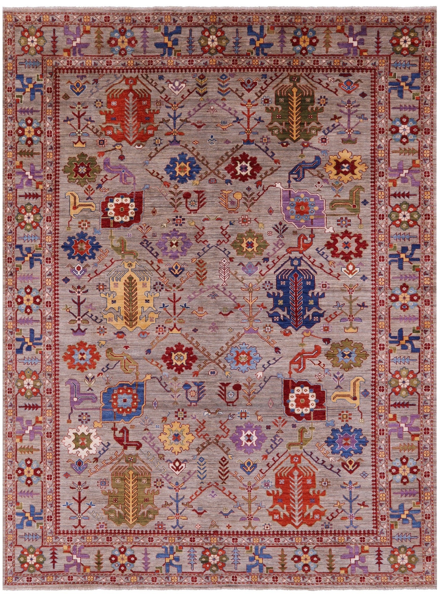 Persian Fine Serapi Handmade Wool Rug - 9' 0" X 11' 11" - Golden Nile