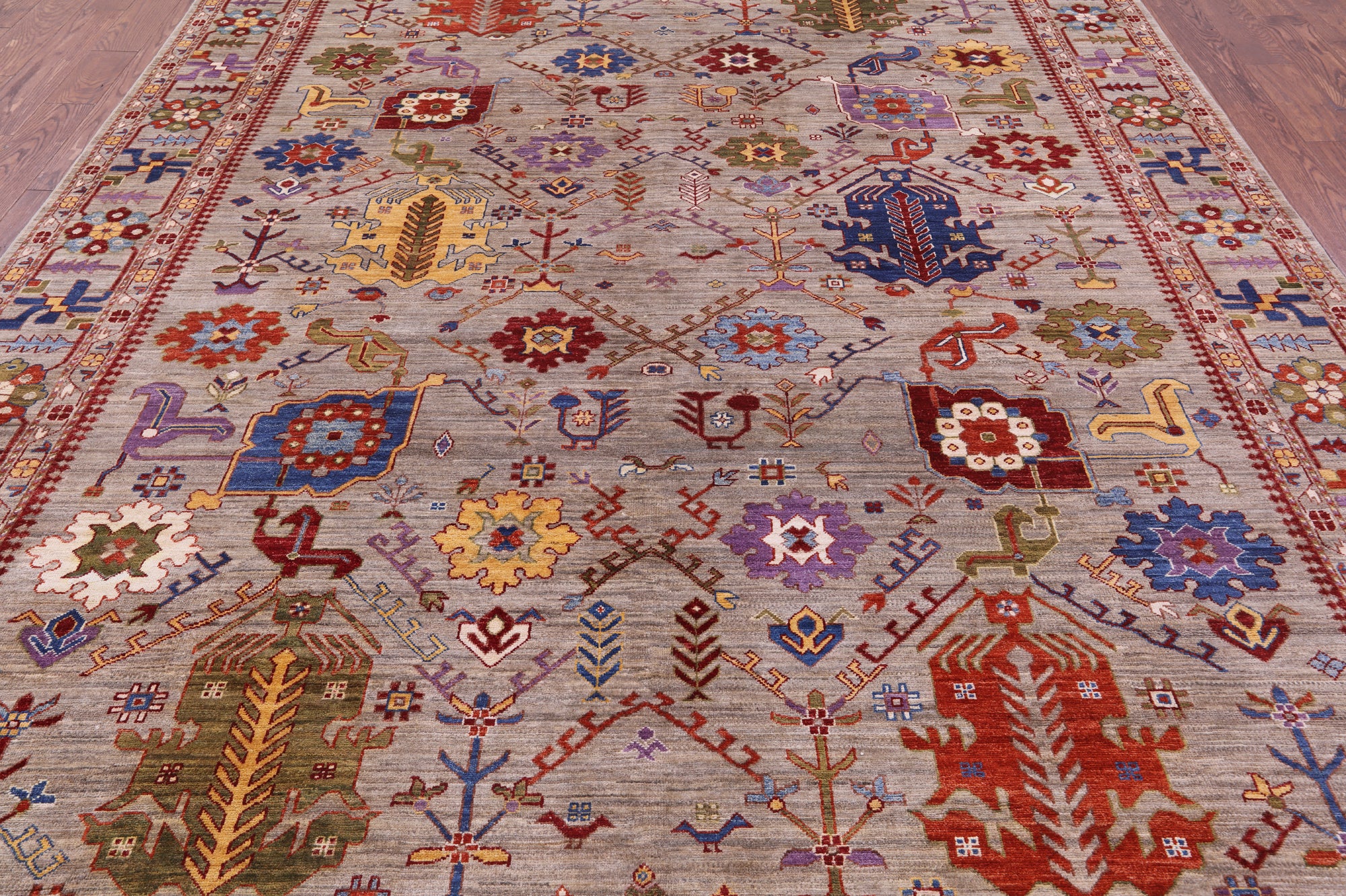 Persian Fine Serapi Handmade Wool Rug - 9' 0" X 11' 11" - Golden Nile