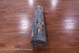 Blue Fish Design Persian Gabbeh Hand Knotted Wool Rug - 9' 0" X 11' 9" - Golden Nile