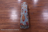 Blue Fish Design Persian Gabbeh Hand Knotted Wool Rug - 8' 1" X 9' 9" - Golden Nile