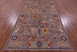 Persian Fine Serapi Hand Knotted Wool Rug - 6' 0" X 8' 10" - Golden Nile