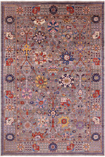 Persian Fine Serapi Hand Knotted Wool Rug - 6' 0" X 8' 10" - Golden Nile