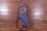Blue Persian Fine Serapi Hand Knotted Wool Rug - 5' 0" X 6' 6" - Golden Nile