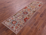 Persian Fine Serapi Hand Knotted Wool Runner Rug - 2' 8" X 9' 8" - Golden Nile