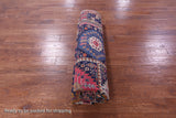 Blue Persian Fine Serapi Hand Knotted Wool Rug - 8' 2" X 10' 0" - Golden Nile